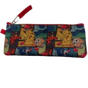 Pokémon Zip Pencil Case Pouch Fabric Pikachu Popplio Rowlett Japanese Anime n